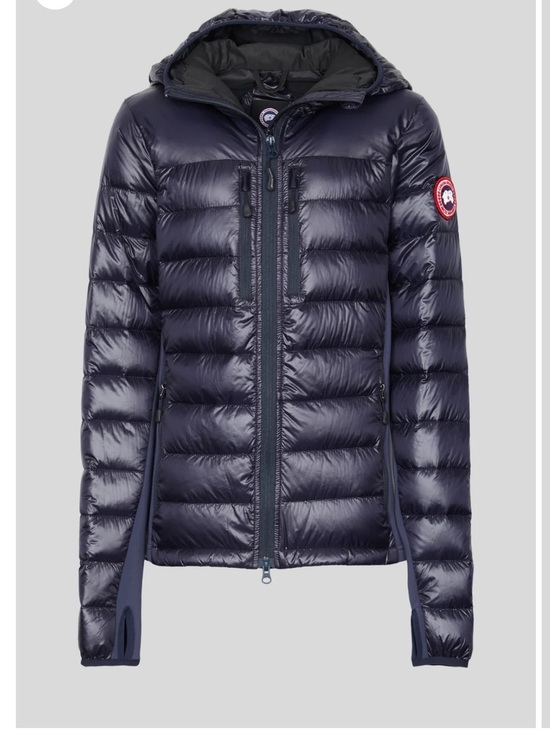 Canada Goose Jackets & Blazers - Canada Goose Women's Shiny Navy Blue Hooded Puffer Jacket